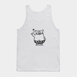 Hi, Pig ( front ) Tank Top